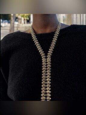 🔥🔥Zara Gold Crystal Lariat Necklace - Women Jewelry